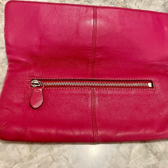 PINK LEATHER COACH Trunlock Slim Envelope Wallet - Picture 5 of 8